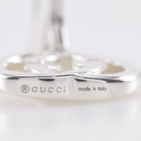GUCCI Interlocking G Piercing Silver925 7.0g Women - Picture 5 of 6
